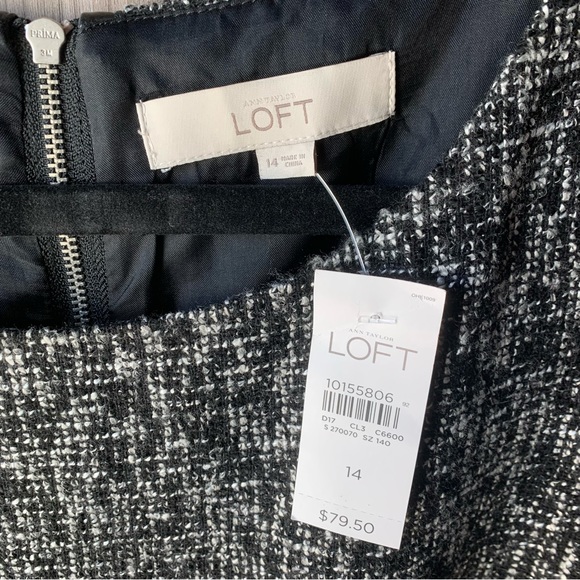 NWT - The Loft Tweed Style Shift Dress WITH POCKETS - Picture 6 of 7